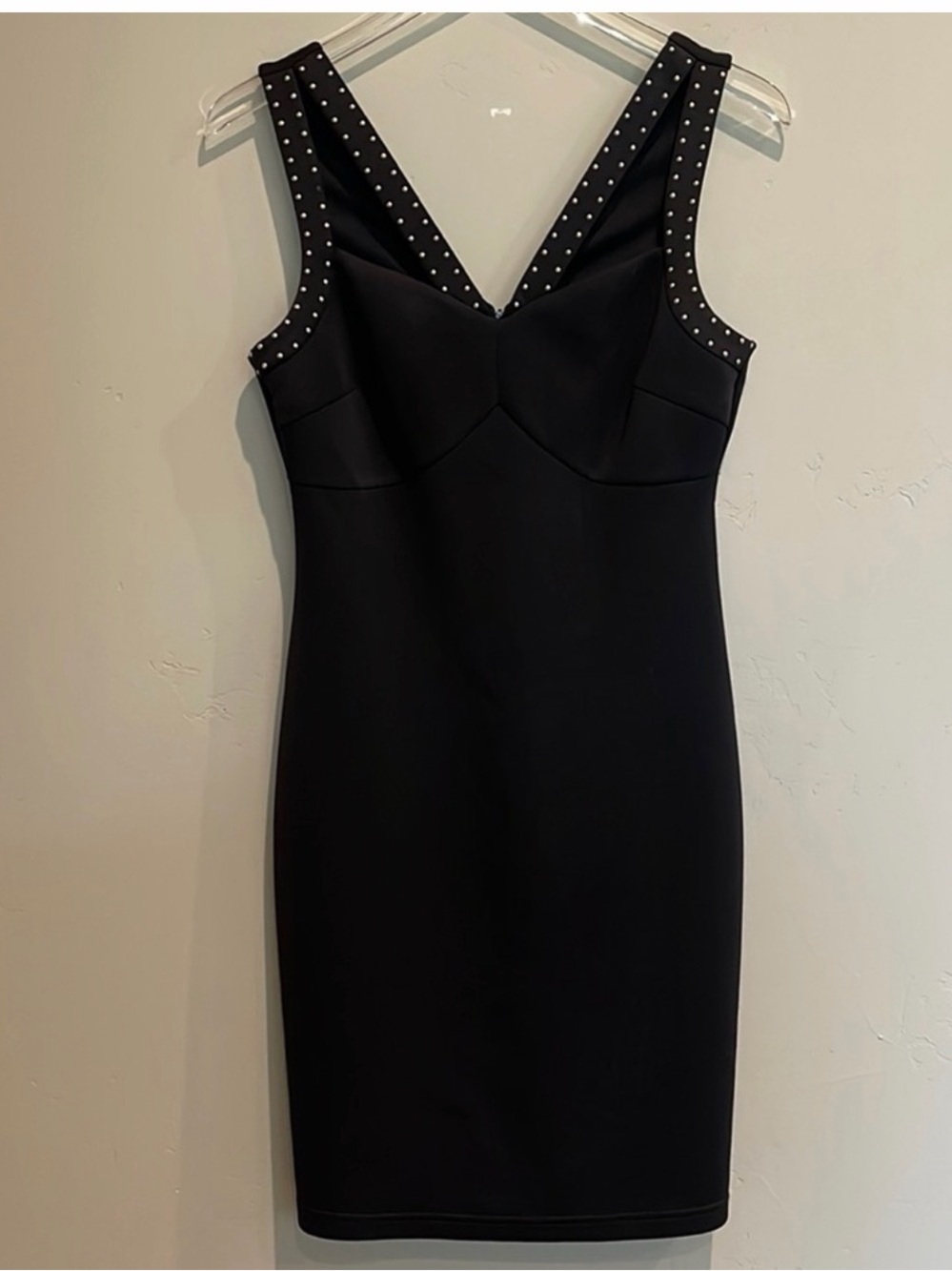 Guess Black Retro 90’s Bodycon Studded Rocker Mini dress